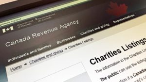 Canada Revenue Agency webpage picture