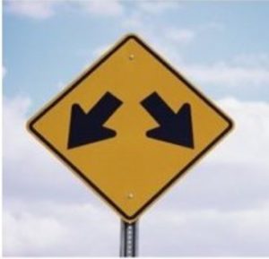 Traffic sign that show 2 ways